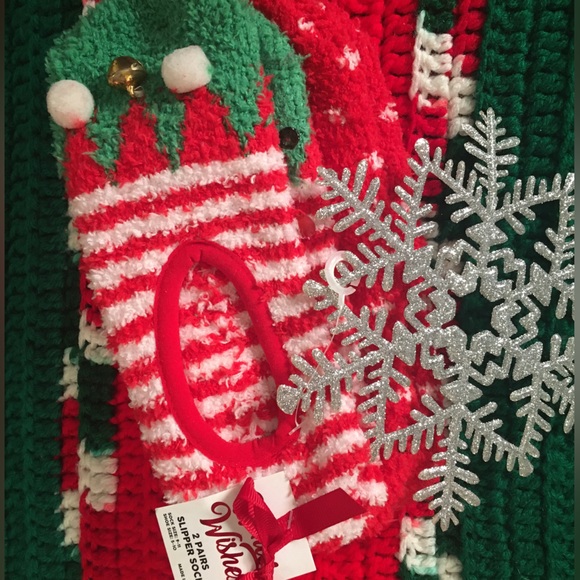 1 set of 2 pairs of Slipper Sock booties - Picture 4 of 9